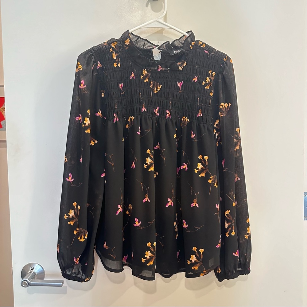 Madewell Chiffon Floral Top